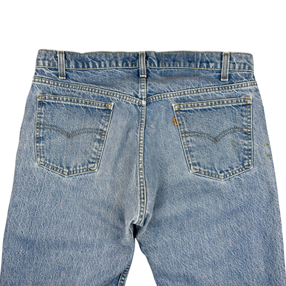 Vtg Levi's 505 Orange Tab Jeans Men 36x27.5 Straight‎ Leg Light Wash Denim USA - Picture 4 of 15